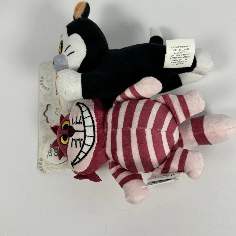 Disney Plush Dog Toys 2 Pack Cheshire Cat Figaro Cats and Dogs New CultureFly